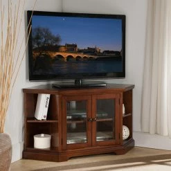 Promo 😀 TV Stands Leick Home Westwood Corner TV Stand With Bookcases ❤️