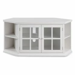 Discount 🧨 TV Stands Leick Home Corner TV Console - Cottage White 🥰
