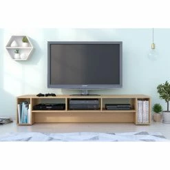 Outlet 💯 TV Stands Nexera Rustik 72 In. TV Stand - Natural Maple 👏