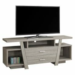 Promo 💯 TV Stands Monarch Specialties 60 In. TV Stand With Storage Drawers ❤️