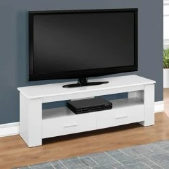 Best Sale 🔥 TV Stands Monarch Specialties 48 In. TV Stand With 2 Storage Drawers 😉