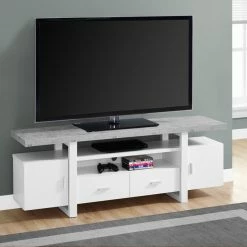 Flash Sale 🤩 TV Stands Monarch Specialties 60 In. TV Stand With Enclosed Storage 😍