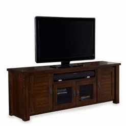Best Pirce 💯 TV Stands Progressive Furniture Trestlewood 74 In. TV Console - Mesquite Pine 😀