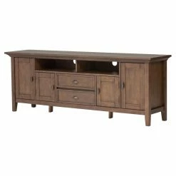 Deals 💯 Brooklyn & Max TV Stands Brooklyn + Max Stanwick Solid Pine Wood 4 Door Rustic TV Media Stand 👍