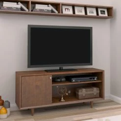 Hot Sale 😀 TV Stands BellO Fairgrove 54 In. TV Stand - Mahogany Cherry 🤩