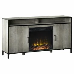 Outlet 🔔 TV Stands Twin Star Home Valley Modern Industrial TV Stand With Electric Fireplace ✔️