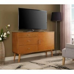 Cheap 🔔 TV Stands Walker Edison Angelo:HOME 52 In. Mid-Century TV Console 🔥