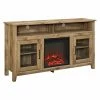 Best Pirce 🧨 TV Stands Walker Edison 58-in. Wood Highboy Fireplace Media TV Stand Console 🔔