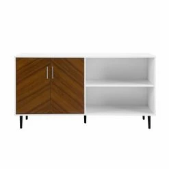 Hot Sale 🤩 TV Stands Manor Park Mid Century Modern Asymmetrical TV Stand ⭐