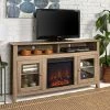 Cheapest ✔️ TV Stands Walker Edison Highboy Wood Fireplace TV Stand 💯