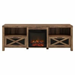 Best Pirce 🌟 TV Stands HumbleNest Farmers Market Modern Rustic Fireplace TV Stand 🔥