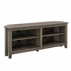 Buy ⌛ TV Stands Manor Park Transitional Corner TV Stand - Grey Wash ⭐