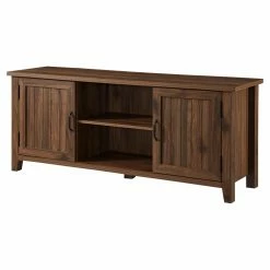 Cheap 🎉 TV Stands Manor Park Modern Farmhouse TV Stand - Dark Walnut 👏