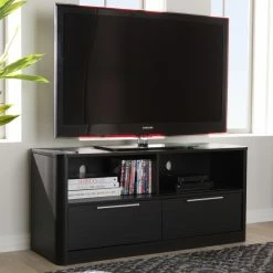Promo 🎁 TV Stands Baxton Studio Carlingford Modern And Contemporary Wood 2-Drawer TV Stand 🔔