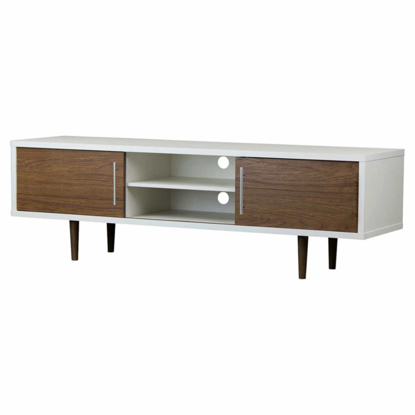Cheap ๐ TV Stands Baxton Studio Gemini Contemporary TV Stand - White/Oak โญ