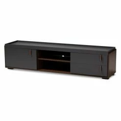 Best Pirce ❤️ TV Stands Baxton Studio Rikke Contemporary TV Stand – Gray/Walnut 👏