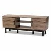 Buy 💯 TV Stands Baxton Studio Arend Contemporary 2 Door TV Stand - Oak/Ebony 😍