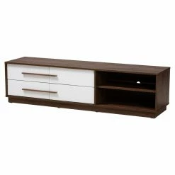 Top 10 ✨ TV Stands Baxton Studio Mette Mid-Century Modern 2-Tone 4 Drawer Wood TV Stand ⭐