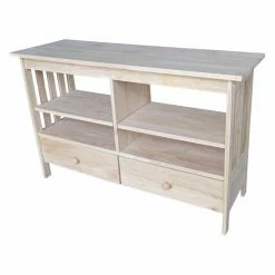 Deals 🥰 TV Stands International Concepts Mission Entertainment/TV Stand - Whitewash 😍