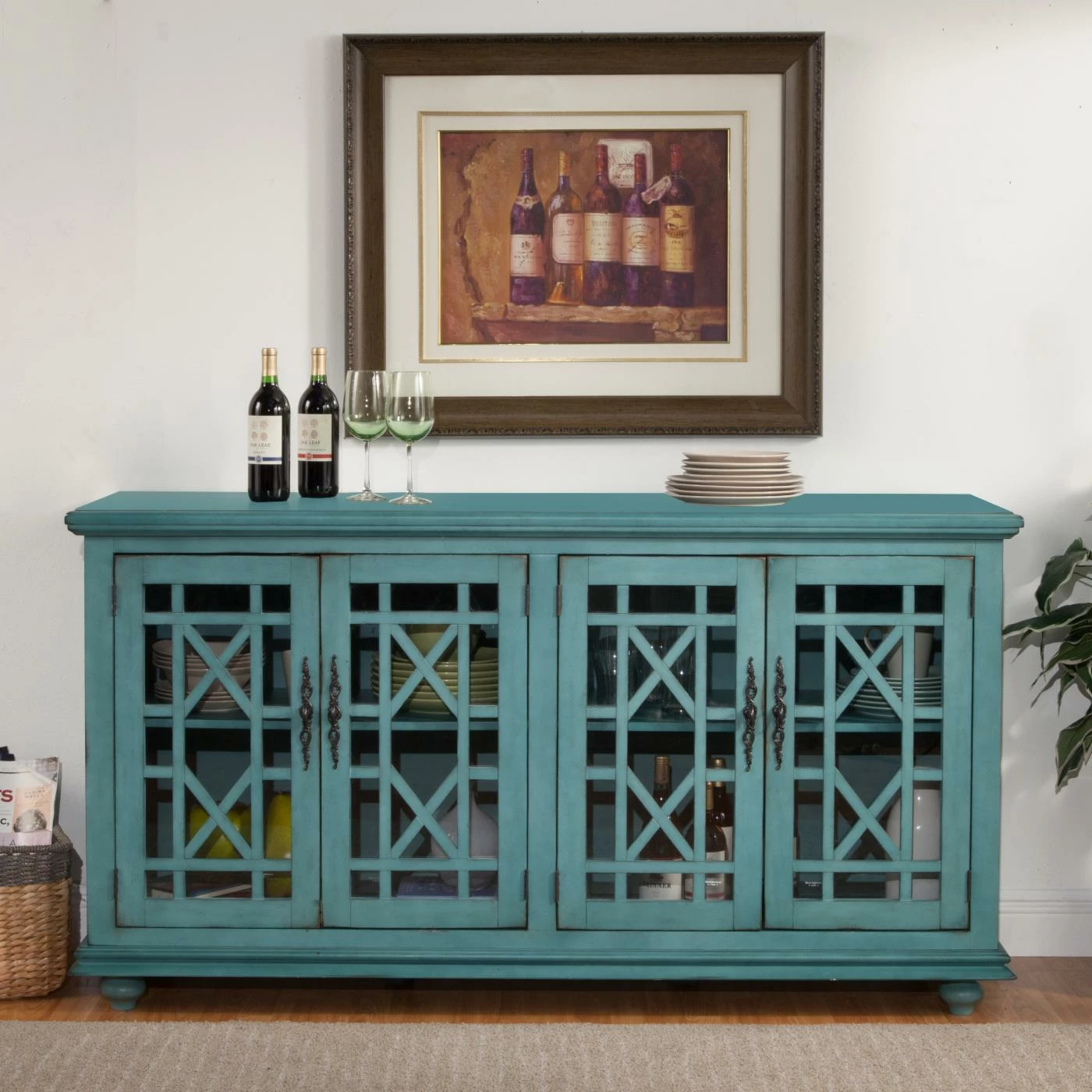 Best deal 🌟 TV Stands Martin Svensson Home Jules 63 In. TV Stand - Teal 😍 - Image 5